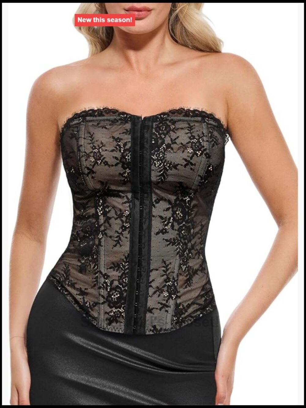 Corset Top for Women Shapewear Boned Bustier Lingerie Tank Top